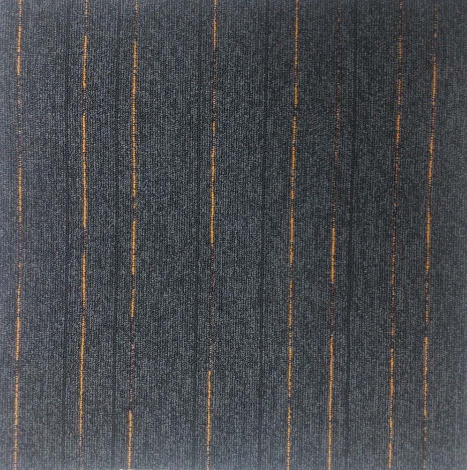 Alfombra Modular First Straighline 997 Orange Lines 50x50 Bouclé 6,2mm 540 grs 100% Nylon. Valor M2.